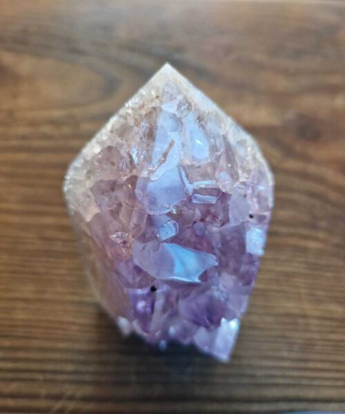 Premium Amethyst Quartz Purple Druzy Side Point 5 Crystal Tower 301g H9xW5xD5.5cm - Image 4