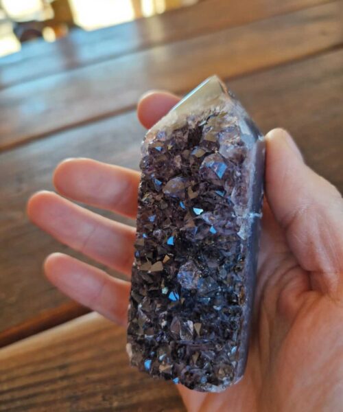 Premium Amethyst Quartz Purple Druzy Side Point 6 Crystal Tower 249g H9xW4.5xD4.5cm - Image 7
