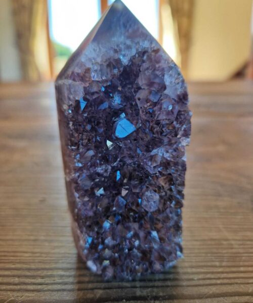 Premium Amethyst Quartz Purple Druzy Side Point 6 Crystal Tower 249g H9xW4.5xD4.5cm - Image 8