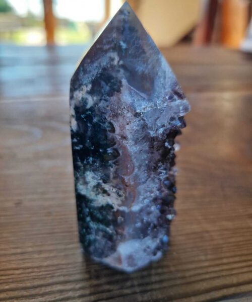 Premium Amethyst Quartz Purple Druzy Side Point 6 Crystal Tower 249g H9xW4.5xD4.5cm - Image 9