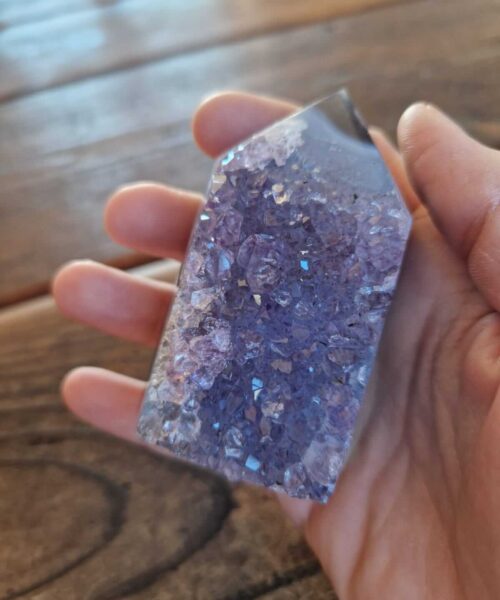 Premium Amethyst Quartz Purple Druzy Side Point 7 Crystal Tower 236g H7xW5.5xD4.5cm - Image 5