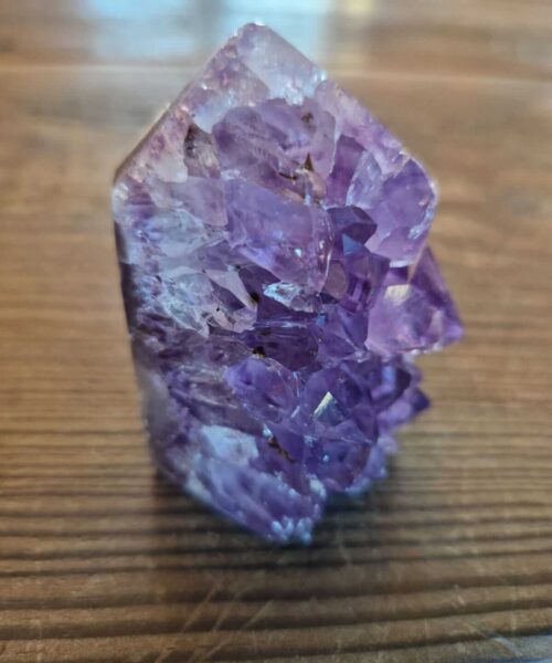 Alternative view of Premium Amethyst Quartz Purple Druzy Side Point 8 Crystal Tower 190g H7xW5xD4.5cm