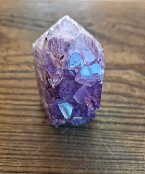Premium Amethyst Quartz Purple Druzy Side Point 8 Crystal Tower 190g H7xW5xD4.5cm - Image 4