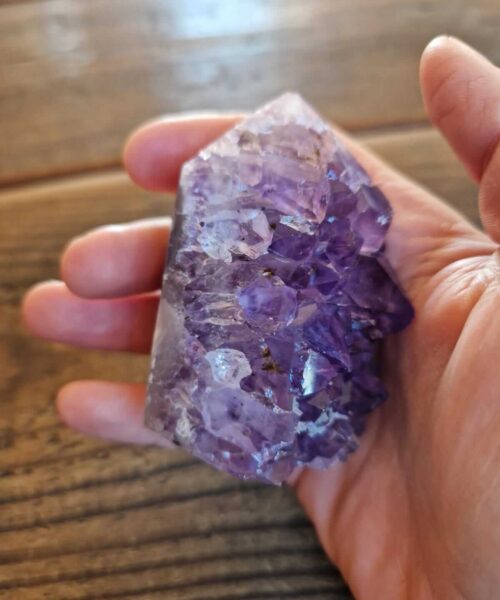 Premium Amethyst Quartz Purple Druzy Side Point 8 Crystal Tower 190g H7xW5xD4.5cm - Image 6