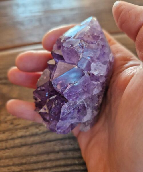 Premium Amethyst Quartz Purple Druzy Side Point 8 Crystal Tower 190g H7xW5xD4.5cm - Image 7