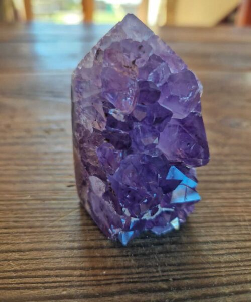 Premium Amethyst Quartz Purple Druzy Side Point 8 Crystal Tower 190g H7xW5xD4.5cm - Image 8