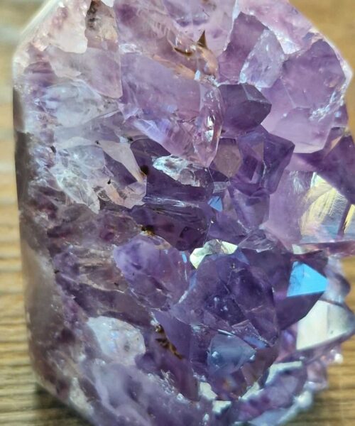 Premium Amethyst Quartz Purple Druzy Side Point 8 Crystal Tower 190g H7xW5xD4.5cm - Image 9