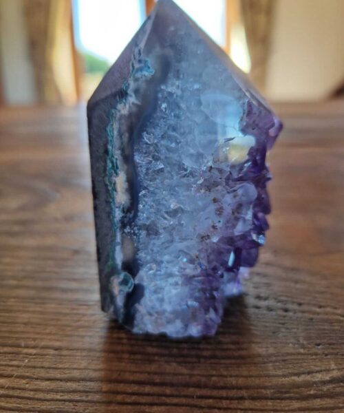 Premium Amethyst Quartz Purple Druzy Side Point 1 Crystal Tower 221g H8xW5xD4.5cm - Image 6