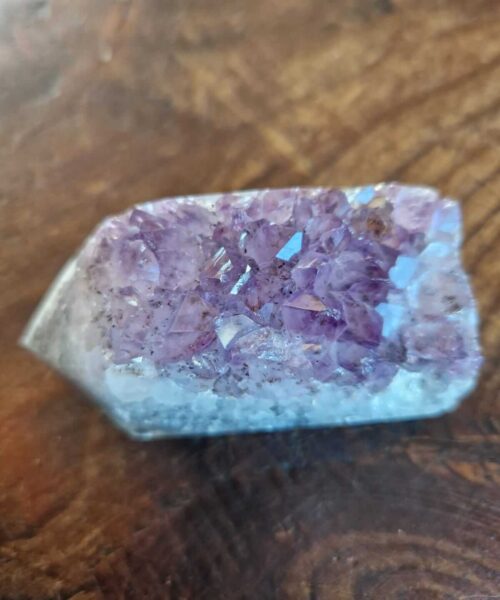 Premium Amethyst Quartz Purple Druzy Side Point 1 Crystal Tower 221g H8xW5xD4.5cm - Image 8