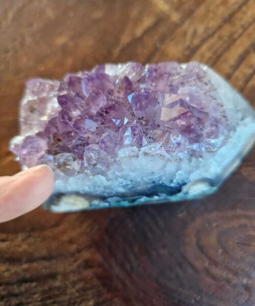 Premium Amethyst Quartz Purple Druzy Side Point 1 Crystal Tower 221g H8xW5xD4.5cm - Image 9
