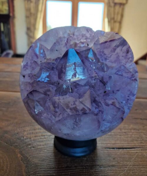 Alternative view of HUGE / Giant Large Amethyst Sphere 1, Premium Grade Purple Quartz Geode Crystal 4.069g – 15cm Diameter