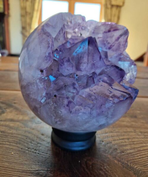 HUGE / Giant Large Amethyst Sphere 1, Premium Grade Purple Quartz Geode Crystal 4.069g – 15cm Diameter - Image 3