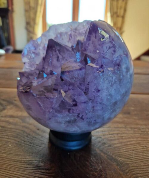 HUGE / Giant Large Amethyst Sphere 1, Premium Grade Purple Quartz Geode Crystal 4.069g – 15cm Diameter - Image 4