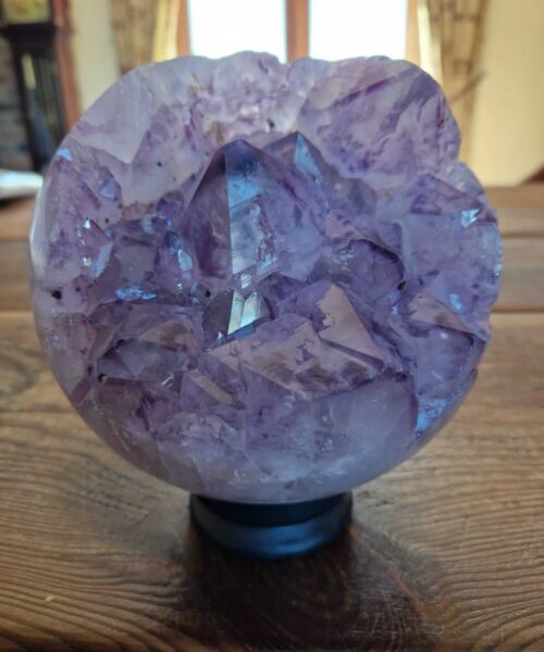 HUGE / Giant Large Amethyst Sphere 1, Premium Grade Purple Quartz Geode Crystal 4.069g – 15cm Diameter - Image 5