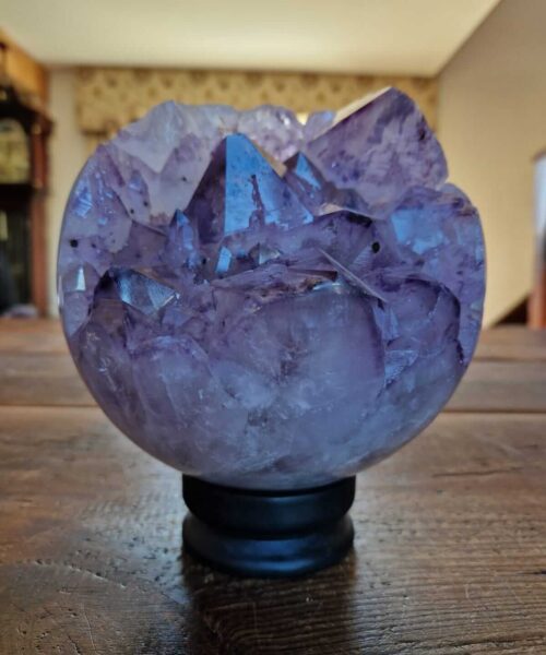 HUGE / Giant Large Amethyst Sphere 1, Premium Grade Purple Quartz Geode Crystal 4.069g – 15cm Diameter - Image 7