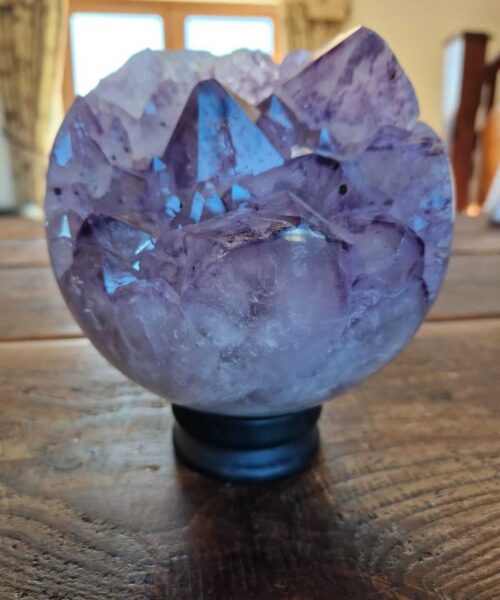 HUGE / Giant Large Amethyst Sphere 1, Premium Grade Purple Quartz Geode Crystal 4.069g – 15cm Diameter - Image 10