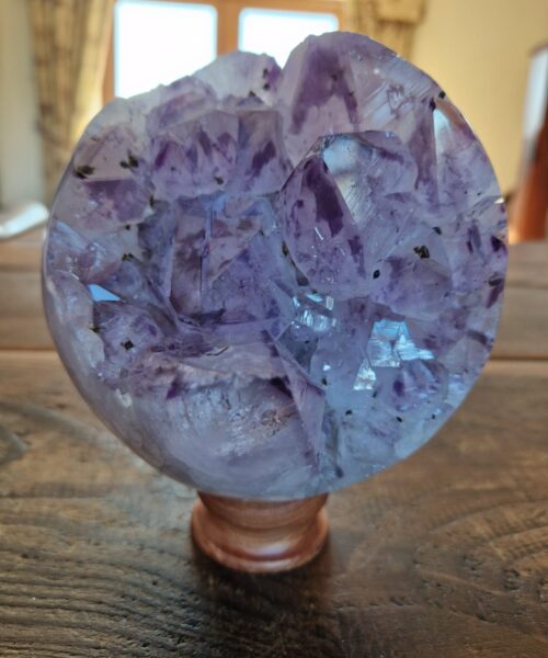 Alternative view of HUGE / Giant Large Amethyst Sphere 6, Premium Grade Purple Quartz Geode Crystal 2.418g – 14cm Diameter