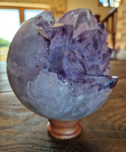 HUGE / Giant Large Amethyst Sphere 6, Premium Grade Purple Quartz Geode Crystal 2.418g – 14cm Diameter - Image 7