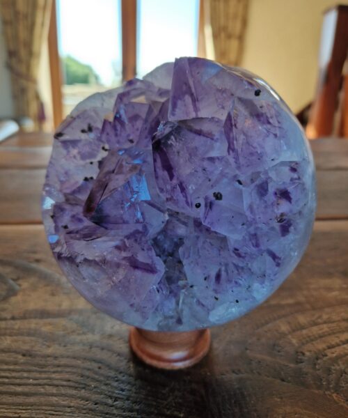 HUGE / Giant Large Amethyst Sphere 6, Premium Grade Purple Quartz Geode Crystal 2.418g – 14cm Diameter - Image 9