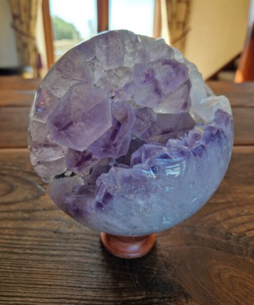 HUGE / Giant Large Amethyst Sphere 7, Premium Grade Purple Quartz Geode Crystal 2.199g – 13cm Diameter - Image 3