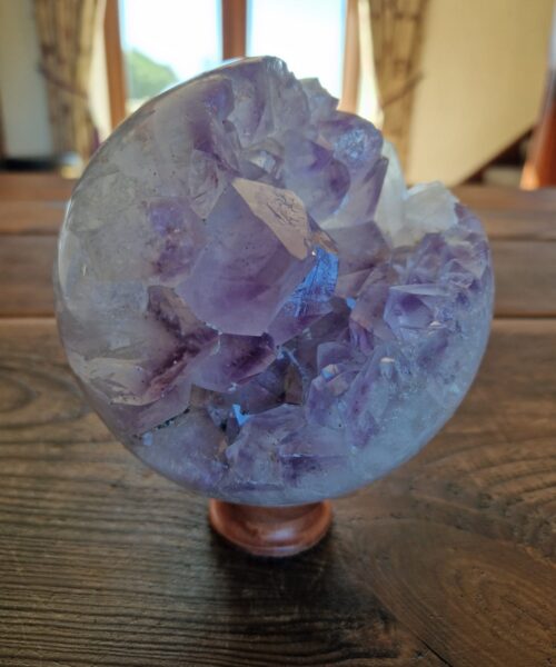 HUGE / Giant Large Amethyst Sphere 7, Premium Grade Purple Quartz Geode Crystal 2.199g – 13cm Diameter - Image 4