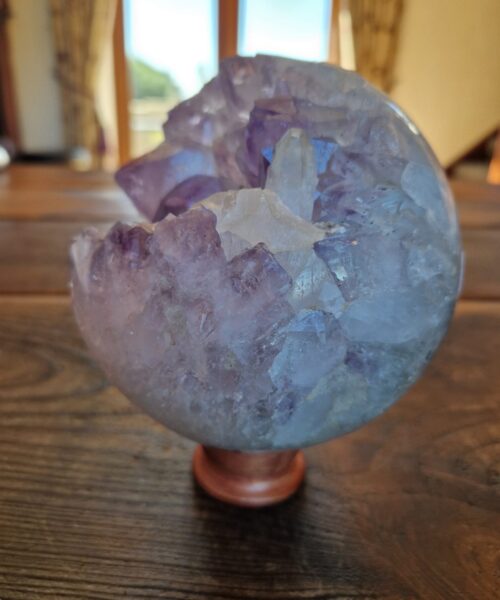 HUGE / Giant Large Amethyst Sphere 7, Premium Grade Purple Quartz Geode Crystal 2.199g – 13cm Diameter - Image 5