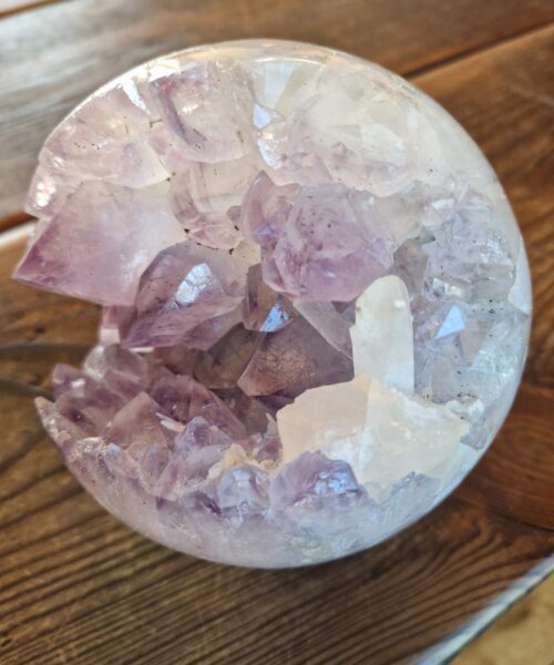 HUGE / Giant Large Amethyst Sphere 7, Premium Grade Purple Quartz Geode Crystal 2.199g – 13cm Diameter - Image 6