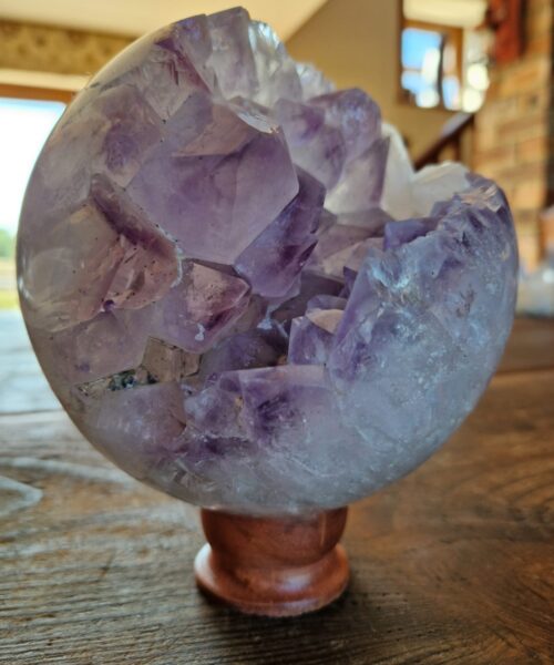 HUGE / Giant Large Amethyst Sphere 7, Premium Grade Purple Quartz Geode Crystal 2.199g – 13cm Diameter - Image 7
