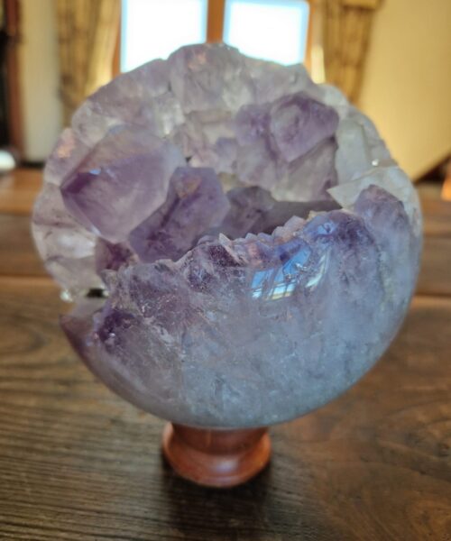 HUGE / Giant Large Amethyst Sphere 7, Premium Grade Purple Quartz Geode Crystal 2.199g – 13cm Diameter - Image 8
