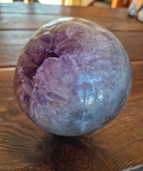HUGE / Giant Large Amethyst Sphere 8, Premium Grade Purple Quartz Geode Crystal 3.710g – 14.5cm Diameter - Image 4