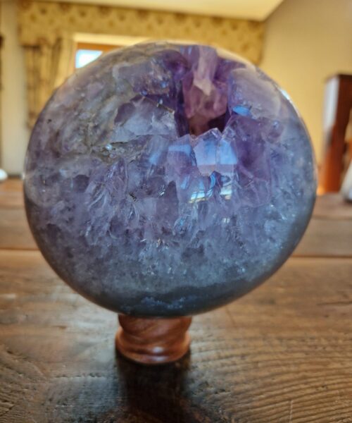 HUGE / Giant Large Amethyst Sphere 8, Premium Grade Purple Quartz Geode Crystal 3.710g – 14.5cm Diameter - Image 7
