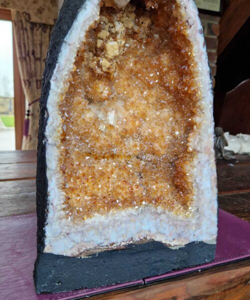 Alternative view of Citrine Geode 430 Crystal Cluster Druzy Premium Grade 14.40kg H37xW22xD17cm