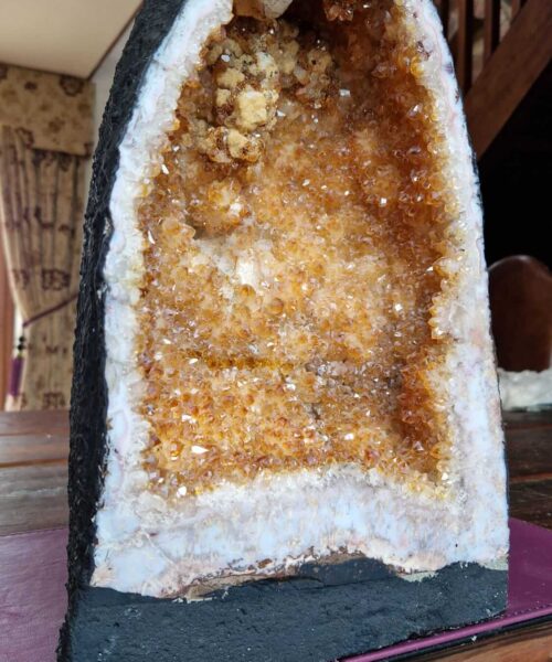 Citrine Geode 430 Crystal Cluster Druzy Premium Grade 14.40kg H37xW22xD17cm - Image 8