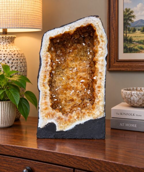 Citrine Geode 435 Crystal Cluster Druzy Premium Grade 21.05kg H41xW25xD18cm