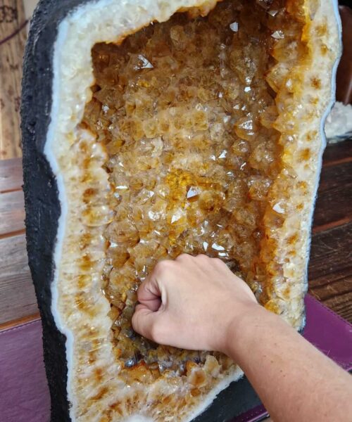 Citrine Geode 435 Crystal Cluster Druzy Premium Grade 21.05kg H41xW25xD18cm - Image 7