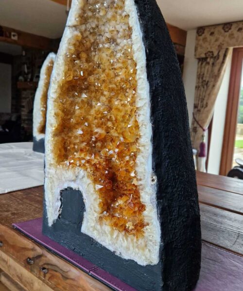 Tall Citrine Geode 444 Crystal Cluster Druzy Premium Grade 32.76kg H51xW30xD21cm - Image 3
