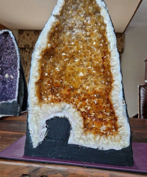 Tall Citrine Geode 444 Crystal Cluster Druzy Premium Grade 32.76kg H51xW30xD21cm - Image 4