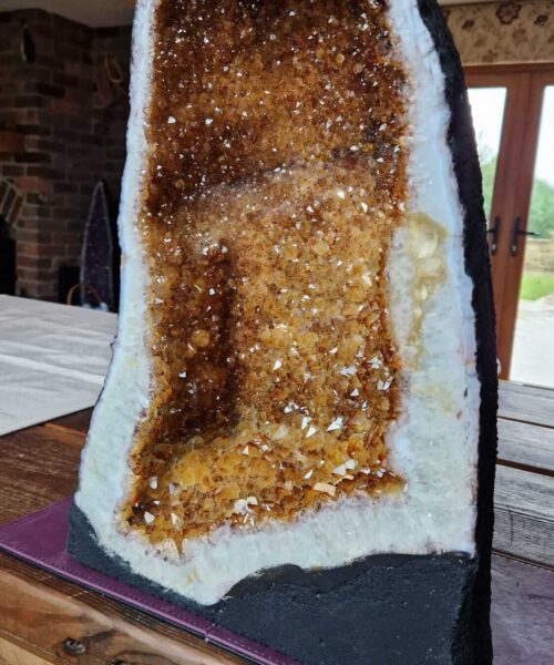 Tall Citrine Geode 445 Crystal Cluster Druzy Premium Grade 33.78kg H50xW34xD21cm - Image 3