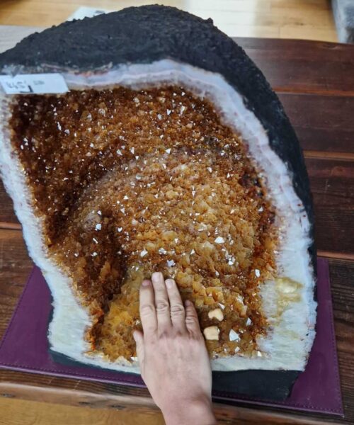 Tall Citrine Geode 445 Crystal Cluster Druzy Premium Grade 33.78kg H50xW34xD21cm - Image 5