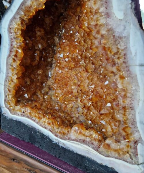 Citrine Geode Pair 427 & 428 Crystal Cluster Druzy Premium Grade 24kg each H38xW29xD24cm (can split) - Image 4