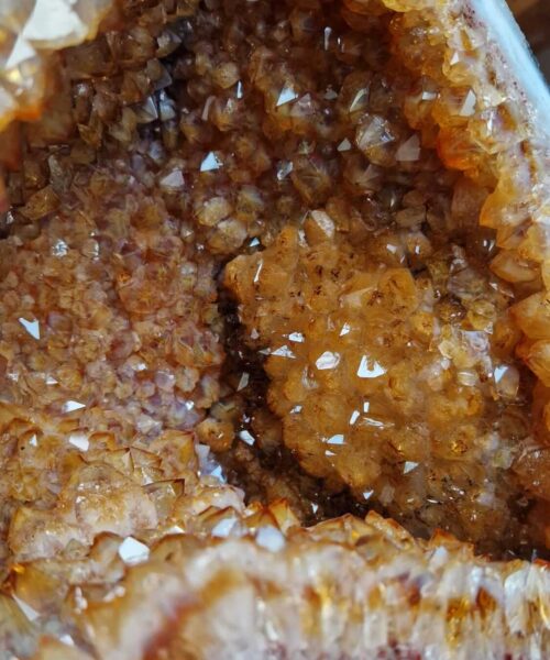 Citrine Geode Pair 427 & 428 Crystal Cluster Druzy Premium Grade 24kg each H38xW29xD24cm (can split) - Image 7