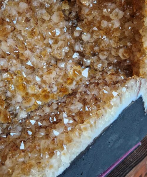 Citrine Geode Pair 431 & 432 Crystal Cluster Druzy Premium Grade 19kg each H35xW33xD18cm (can split) - Image 5