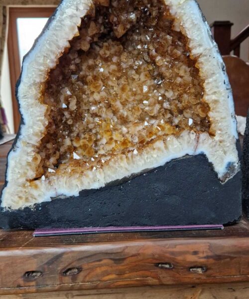 Citrine Geode Pair 431 & 432 Crystal Cluster Druzy Premium Grade 19kg each H35xW33xD18cm (can split) - Image 7