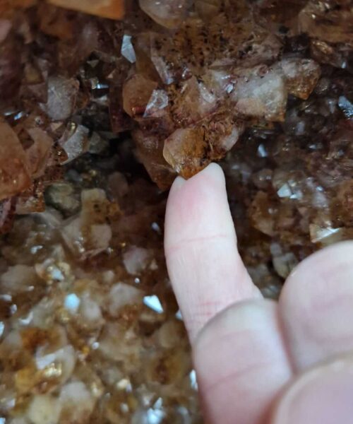 Citrine Geode Pair 431 & 432 Crystal Cluster Druzy Premium Grade 19kg each H35xW33xD18cm (can split) - Image 9