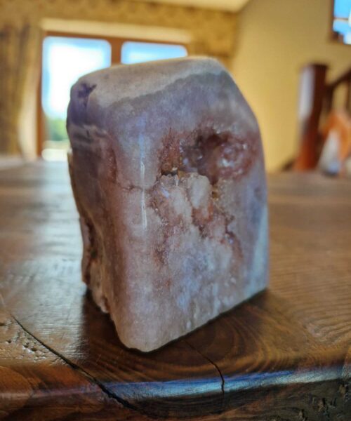 Alternative view of Pink Amethyst Freeform 1 Self Standing Healing Crystal Natural Crystal Gem 495g – H8xW6.5xD5.5cm