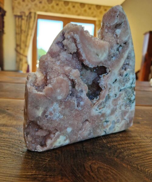 Alternative view of Pink Amethyst Freeform 14 Self Standing Healing Crystal Natural Crystal Gem 1.975g – H18xW16.5xD6cm