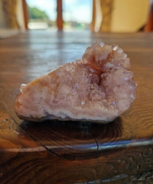 Pink Amethyst Freeform 4 Self Standing Healing Crystal Natural Crystal Gem 198g – H4xW8xD7cm - Image 3
