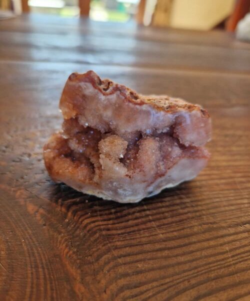 Alternative view of Pink Amethyst Freeform 5 Self Standing Healing Crystal Natural Crystal Gem 164g – H4xW7xD5cm