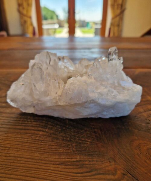 Large Premium Rock Crystal Quartz Candle Holder 1 Clear Crystal White Tealight Holders 966g H7xW16.5xD12.5cm - Image 8