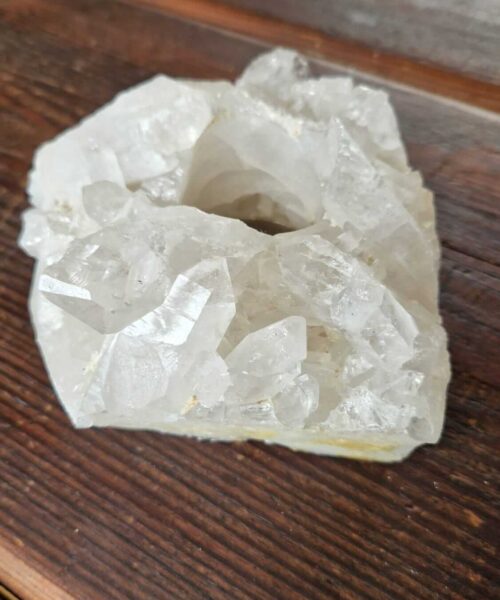 Large Premium Rock Crystal Quartz Candle Holder 15 Clear Crystal White Tealight Holders 1.234g H8xW14xD12.5cm - Image 6